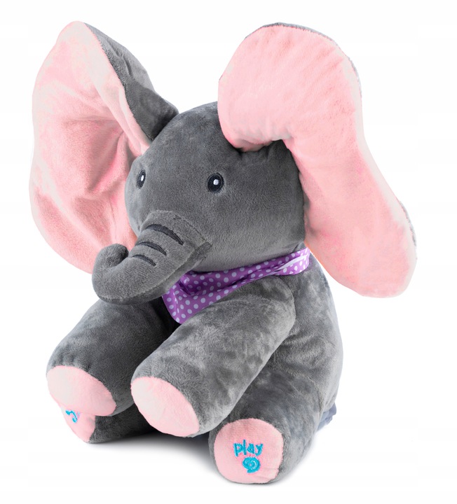 Słoń Pluszak Peek-A-Boo Zabawa W Chowanego Dla Dzieci Interaktywna Prezent
