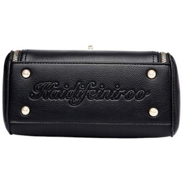 Torebka Damska na Ramię CZARNA Elegancka Pojemna Wizytowa Kuferek