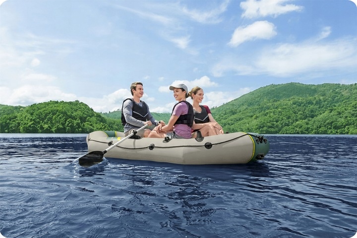 BESTWAY 65160 PONTON RANGER ELITE X3 RAFT SET 3 OS. POMPKA + WIOSŁA
