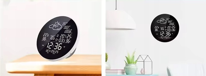 STACJA POGODY POGODOWA WIFI METEOROLOGICZNA TUYA ZEGAR 3 CZUJNIKI SMART