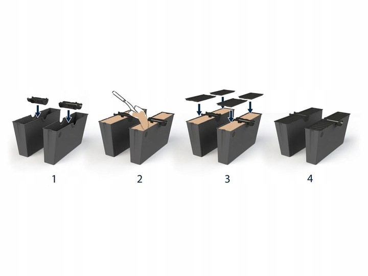 Elegancki stojak na parasol napełniany piaskiem 46 x 46 cm, antracytowy