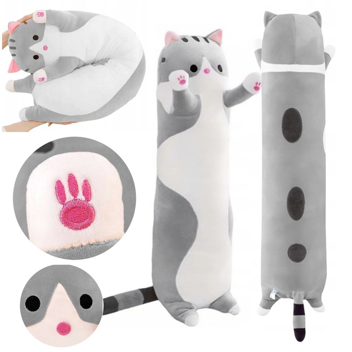 PODUSZKA 130 CMPLUSZOWY KOTEK PLUSZOWA MASKOTKA KOT PLUSZAK