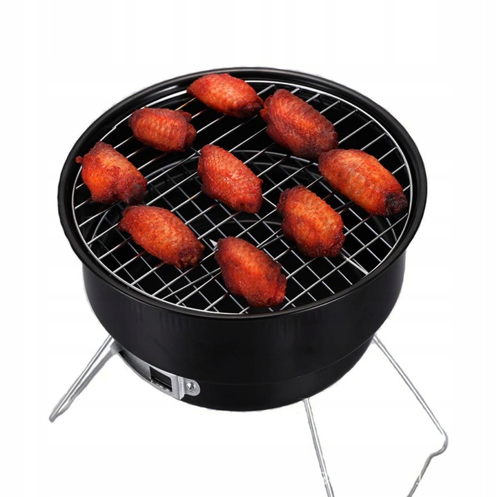 PRZENOŚNY GRILL TURYSTYCZNY WĘGLOWY SKŁADANY 26CM