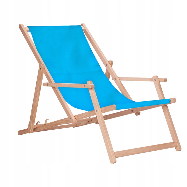 Leżak drewniany z podłokietnikami ogrodowy San-Drew TP38