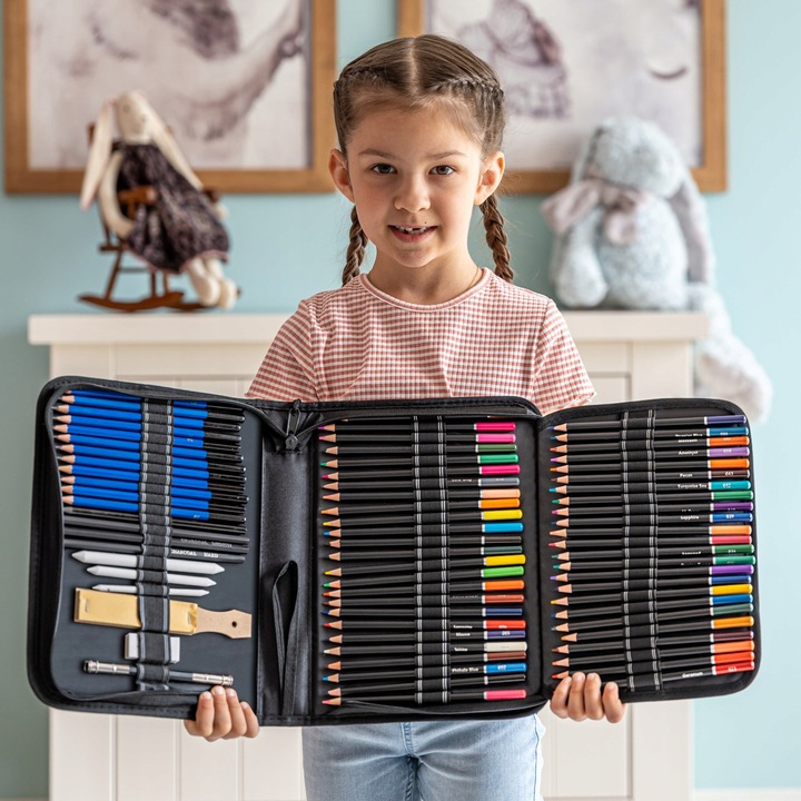 KREDKI OŁÓWKI ARTYSTYCZNE PROFESJONALNE ZESTAW 100