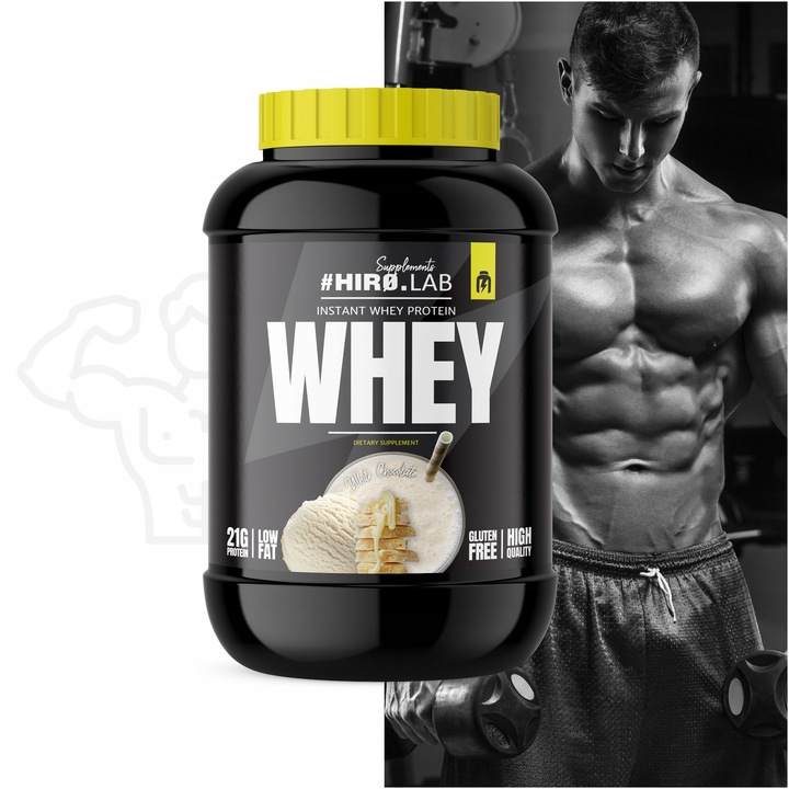 Białko koncentrat serwatkowe WPC 2000 g Instant Whey BIAŁA CZEKOLADA hiro