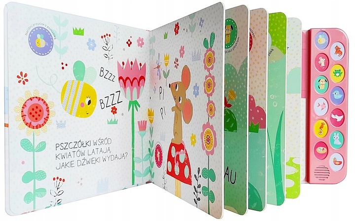 KSIĄŻKA KSIĄŻECZKA SENSORYCZNA BZZZ BZZZ W OGRODZIE Z DŹWIĘKIEM