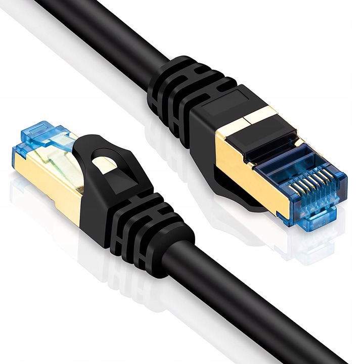 KABEL SIECIOWY LAN PATCHCORD ZŁOTY MIEDŹ + SFTP CAT7 ROUTER kat 7 RJ45 10M