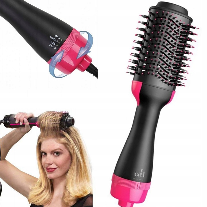 LOKÓWKO SUSZARKA PROSTOWNICA DO WŁOSÓW SZCZOTKA4w1