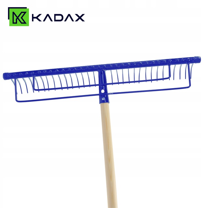 GRABIE METALOWE DO LIŚCI TRAWY OGRODOWE 165cm WZMOCNIONE 32 ZĘBNE TRZONEK