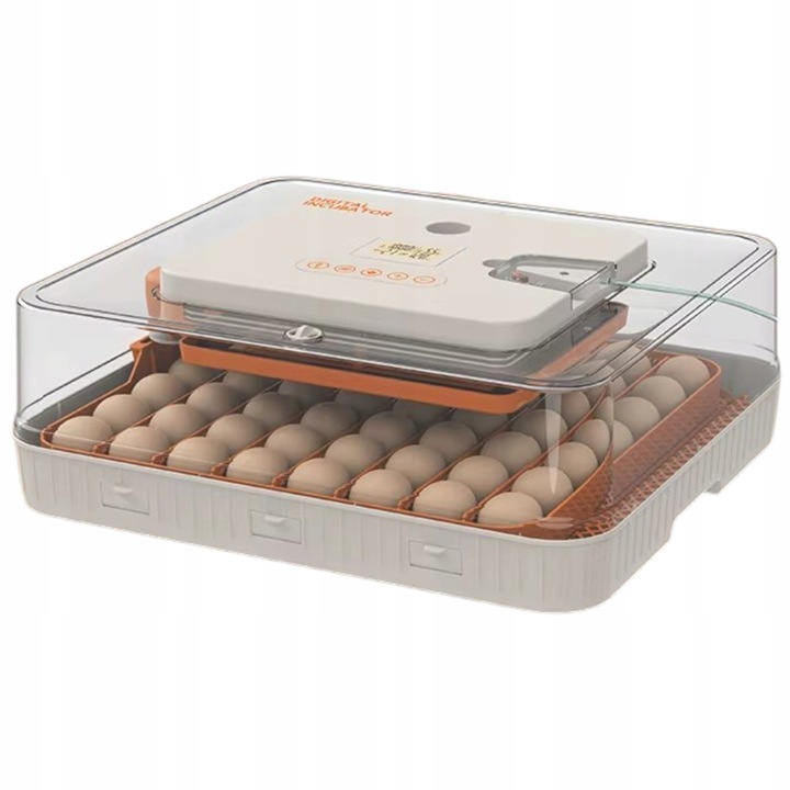 Inkubator Automatyczny 56H 56 Jaj Z Owoskopem 12V Klujnik Wylęgarka Drobiu