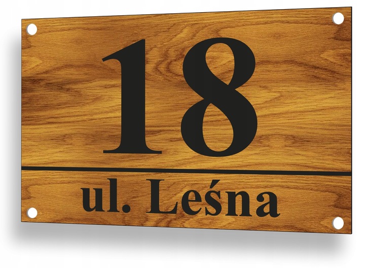 RÓŻNE WZORY TABLICZKA + DYSTANSE MONTAŻOWE | Z NUMEREM DOMU ADRESEM ULICĄ
