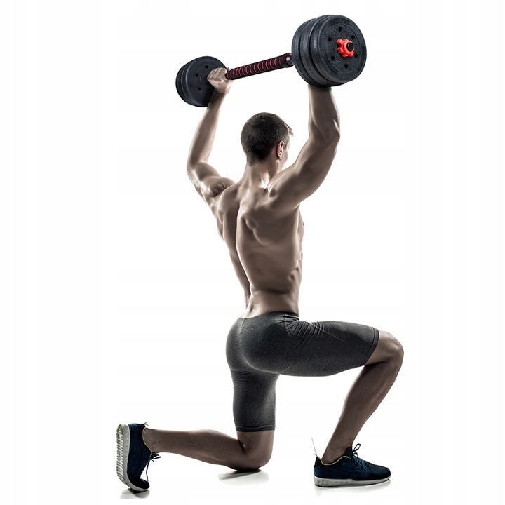 HANTLE REGULOWANE ZESTAW HANTLE DO ĆWICZEŃ 2x10KG 20KG SZTANGA + GRYFY