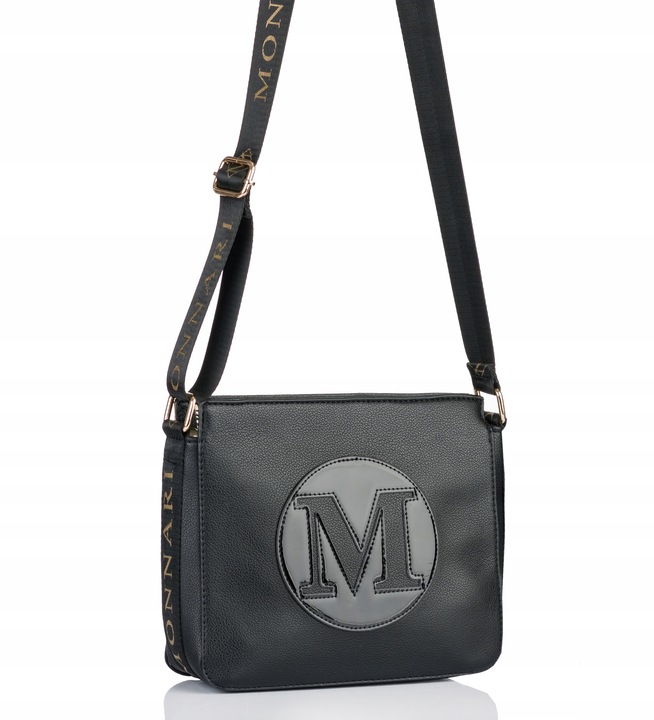 MONNARI Torebka na ramię LISTONOSZKA Pojemna PASEK LOGO PREMIUM