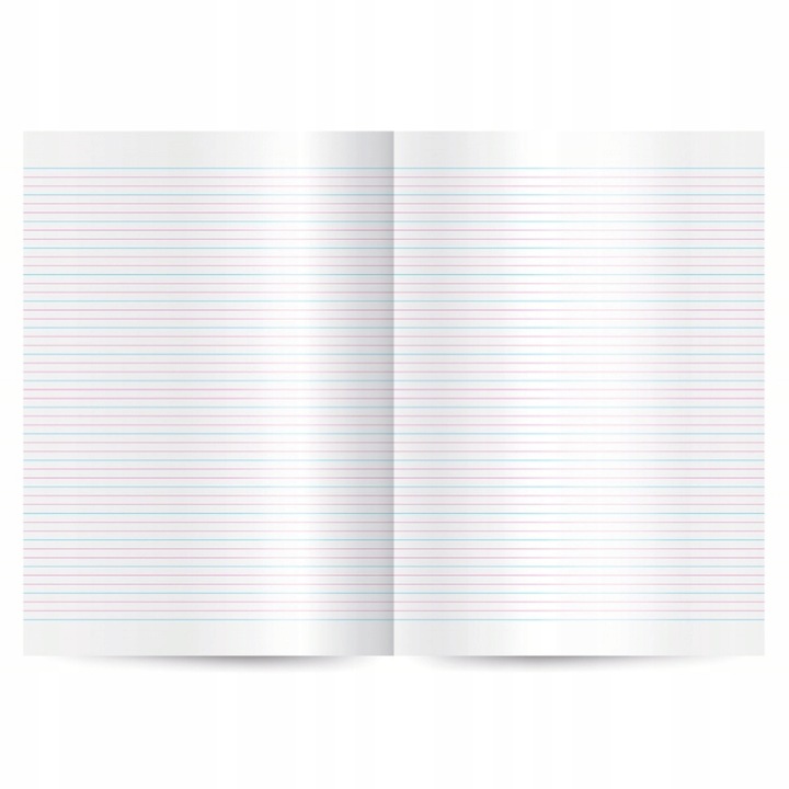 5x Zeszyt KOLOROWA 3 LINIA = A4 /32k | Miękka okładka InterDruk