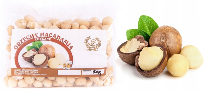 ORZECHY MACADAMIA ŁUSKANE 500g z Australii - Wysoka Jakość