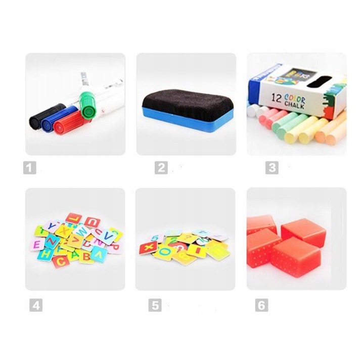 Drewniana Tablica Magnetyczna Kredowa magnesy 709 45 x 90cm