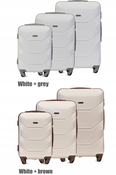 ZESTAW KOMPLET WALIZEK ABS 3IN1 MOCNA TWARDA BLOOM 15 KOLORÓW