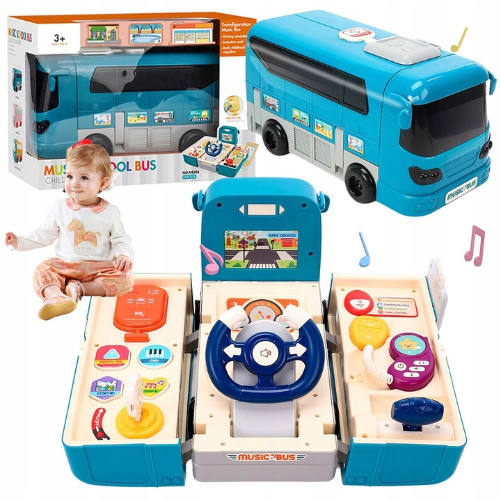 INTERAKTYWNY SAMOCHÓD WBIJAK EDUKACYJNY POJAZD DLA DZIECI Z DŹWIĘKIEM 6M+