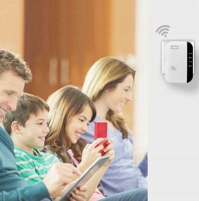 Wzmacniacz sygnału Wi-FI Mocny Repeater Access Point Router 300 Mb/s 2.4GHz