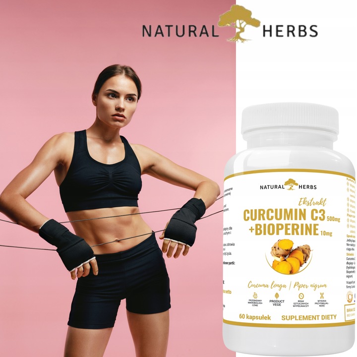 KURKUMINA + PIPERYNA CURCUMIN C3 turmeric 60kaps