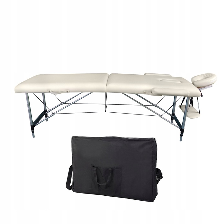 Stół Łóżko Masażu Składany Aluminiowy Przenośny 2-Segmentowy Leżanka