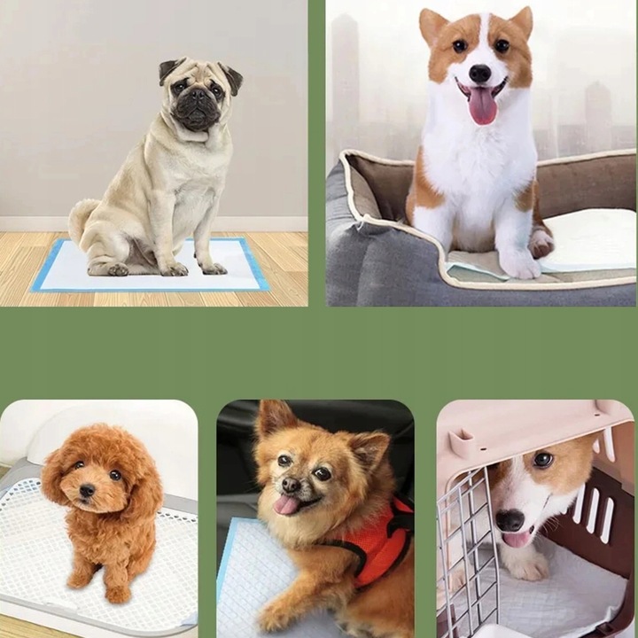 50x PODKŁADY MATY HIGIENICZNE dla psa do nauki sikania XL CHŁONNE 90x60CM