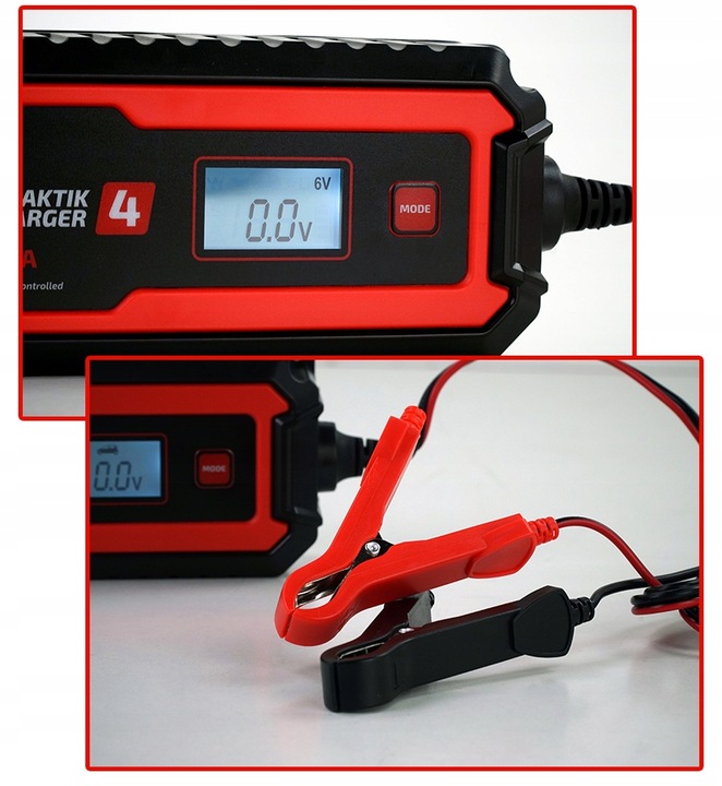 inteligentny przenośny PROSTOWNIK do ładowania IDEAL CHARGER 4 6/12V 2/4A