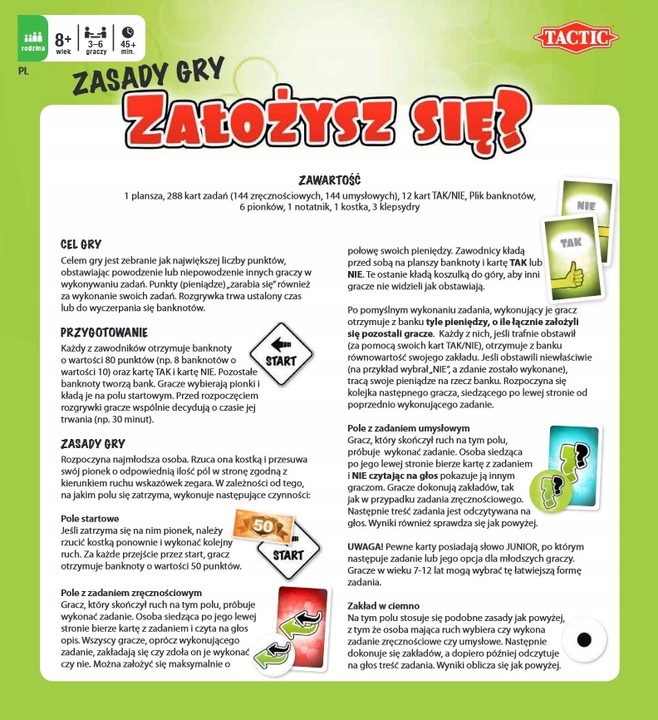 Tactic Extra Gra Założysz się?