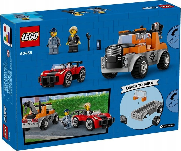 KLOCKI LEGO CITY 60435 SAMOCHÓD POMOCY DROGOWEJ i NAPRAWA AUTA NOWE + TORBA