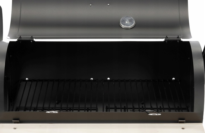 OGRODOWY GRILL WĘGLOWY STALOWY Z WĘDZARNIĄ RUSZT 60X30CM NA KÓŁKACH LUND