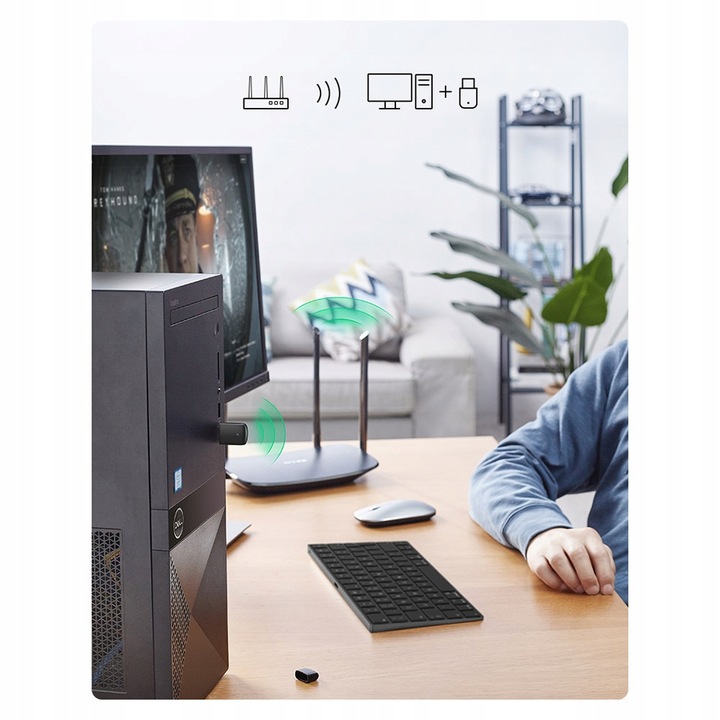 UGREEN ZEWNĘTRZNA KARTA SIECIOWA USB WIFI ADAPTER DO WINDOWS LINUX MACOS