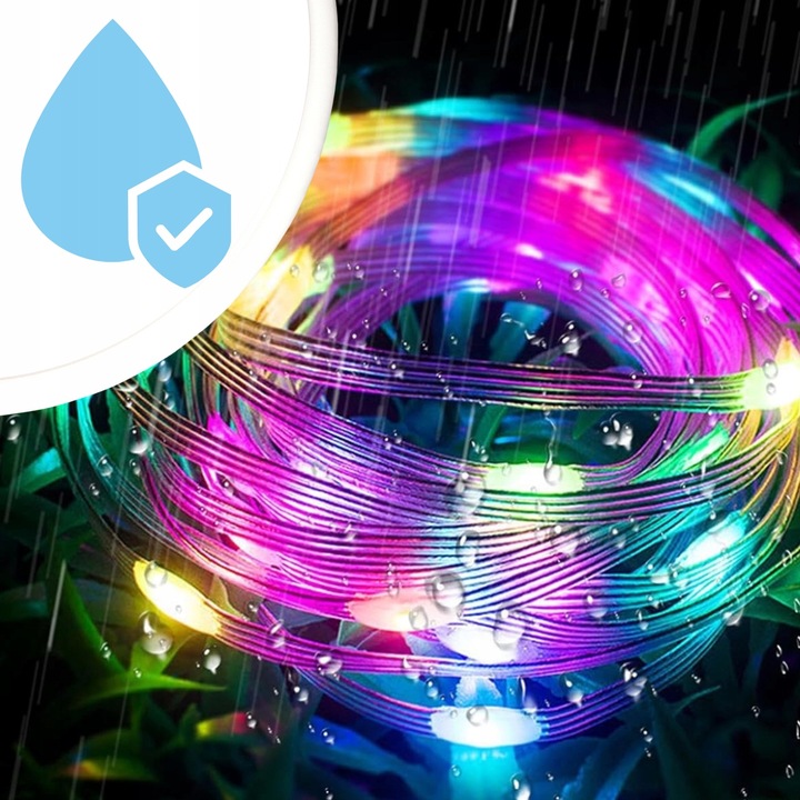 INTELIGENTNE Lampki Choinkowe 200LED SMART FLASH Bluetooth Apka PILOT 20m