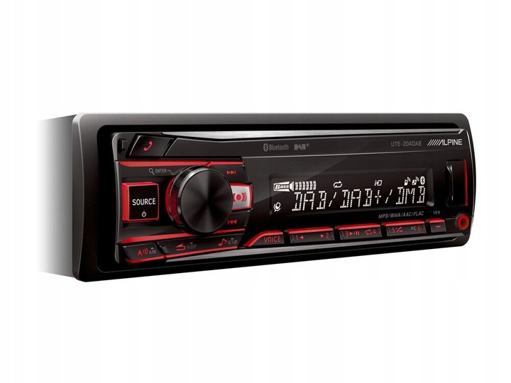 Alpine UTE-204DAB Radio samochodowe Bluetooth VarioColor MP3 + antena DAB