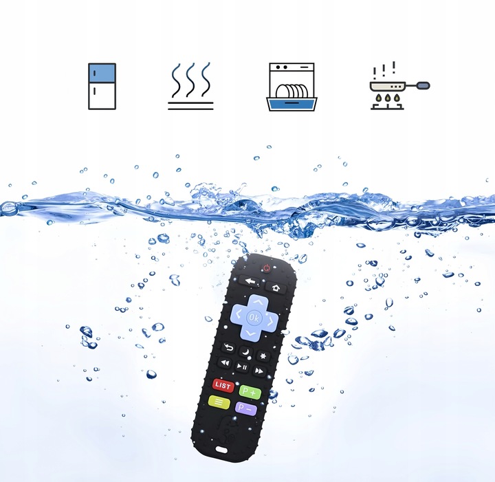 ZĄBKOWANIE ZABAWKI DO ŻUCIA GRYZAK DLA NIEMOWLĄT PILOT czerń KOLOR