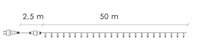 LAMPKI CHOINKOWE 1000 LED ZEWNĘTRZNE 52M ŚWIATEŁKA CHOINKOWE NA PRĄD