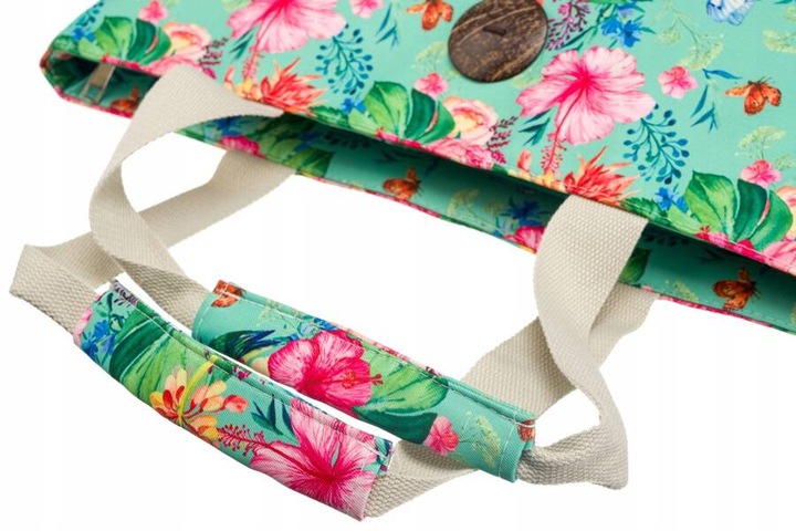 Torba Plażowa Duża Zapinana Na Zamek Torebka Shopper z Podszewką Piknik XXL