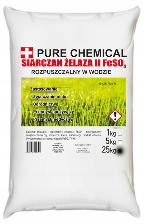 SIARCZAN ŻELAZA CZYSTY BEZ DODATKÓW NIEZBRYLONY SYPKI 25kg