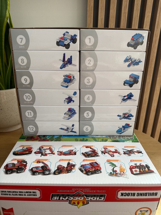 KLOCKI KONSTRUKCYJNE 12w1 POJAZDY RATOWNICZE KALENDARZ ADWENTOWY PREZENT