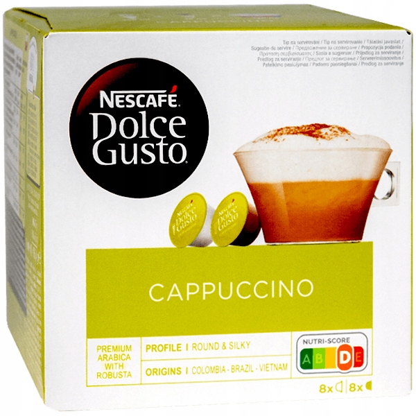 Kawa kapsułki NESCAFE DOLCE GUSTO CAPPUCCINO 16szt + GRATIS videobook