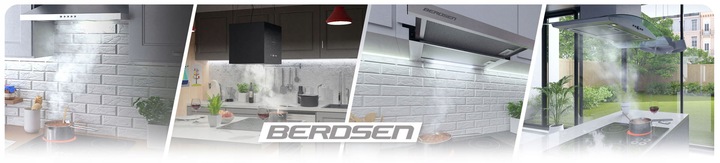 OKAP KUCHENNY KOMINOWY SZKŁO LED BERDSEN 60cm