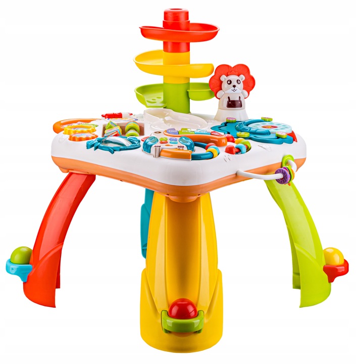 EDUKACYJNY interaktywny STOLIK ORGANKI ZJEŻDŻALNIA PIŁEK PIŁKI Liczydło