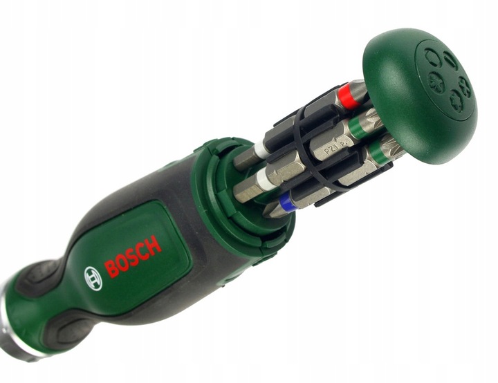 Wkrętak ręczny z grzechotką + 12 bitów BOSCH