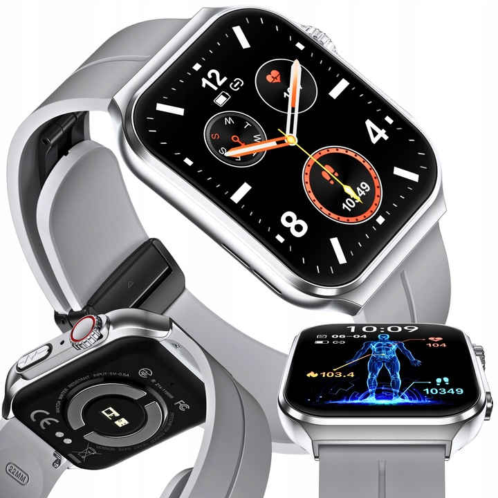 SMARTWATCH Z FUNKCJĄ POMIARU CUKRU GLUKOZA NX15 CIŚNIENIE MENU Polski WATCH