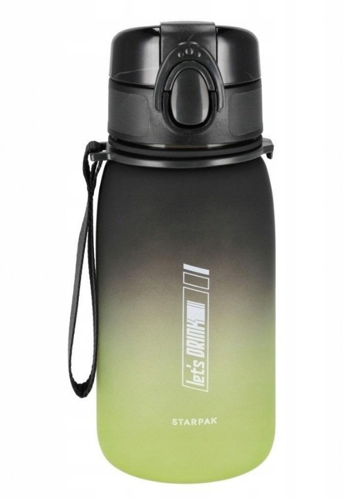 Bidon 400 ml butelka Starpak na wodę mocny lekki zielono - czarny pojemnik
