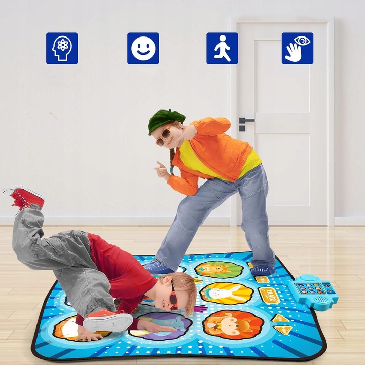 REGULOWANE OBJĘTOŚĆ TANECZNA PAD TANECZNA Z 4 TRYBAMI GRY, BEZ POŚLIZGU