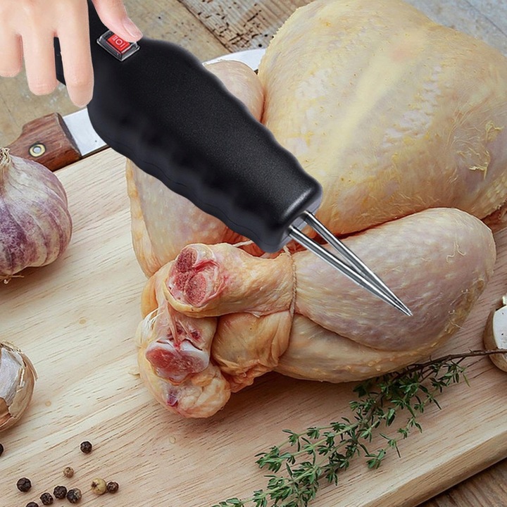 ELEKTRYCZNA SKUBARKA SKUBACZKA DO PIERZA DROBIU KUR KURCZAKÓW PIÓR Czarny