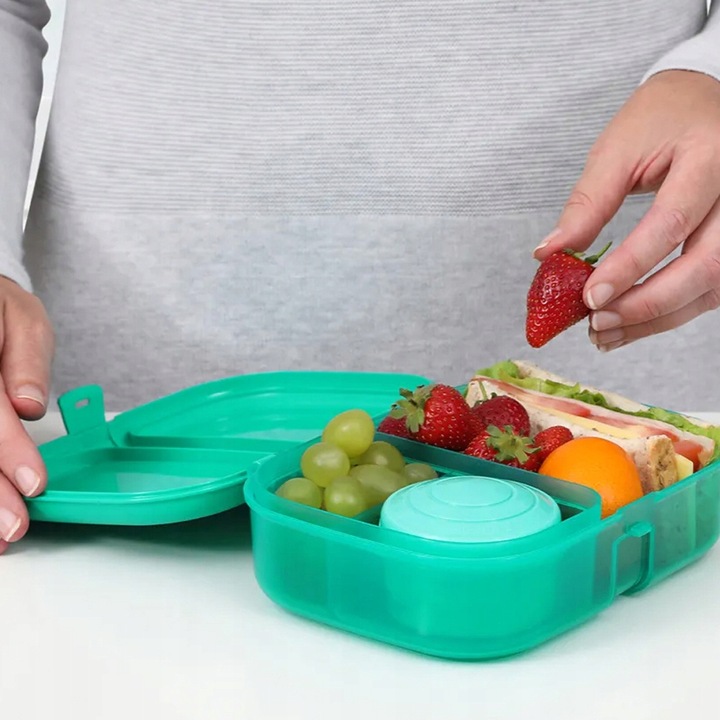ŚNIADANIÓWKA SISTEMA LUNCHBOX POJEMNIK SOS BOX BENTO 1100ML Z PRZEGRÓDKAMI