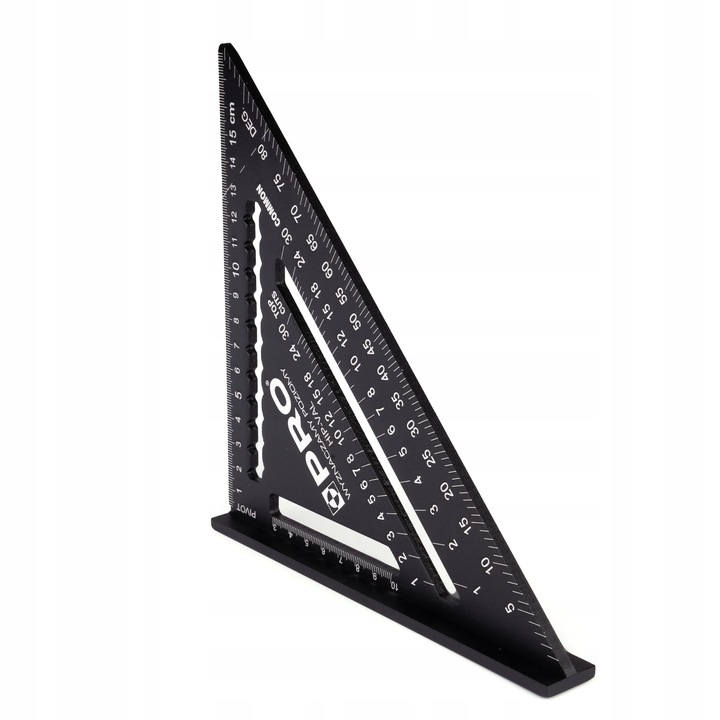 KĄTOWNIK STOLARSKI CIESIELSKI ALUMINIOWY PRZYMIAR KĄTOMIERZ BUDOWLANY 175mm