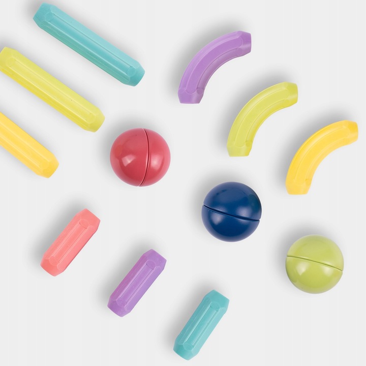 KLOCKI MAGNETYCZNE KONSTRUKCYJNE EDUKACYJNE DUŻY ZESTAW 120 ELEMENTÓW